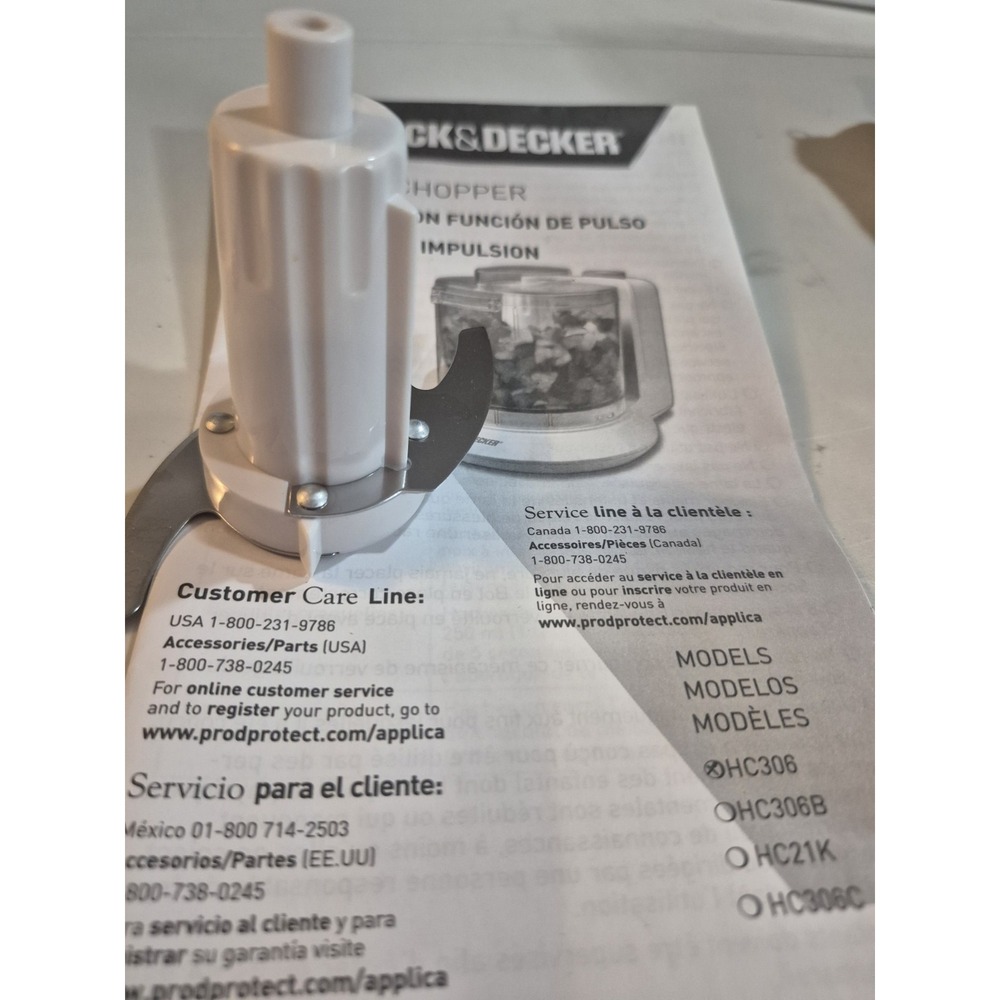 Black & Decker HC306 Replacement Blade For ONE TOUCH CHOPPER